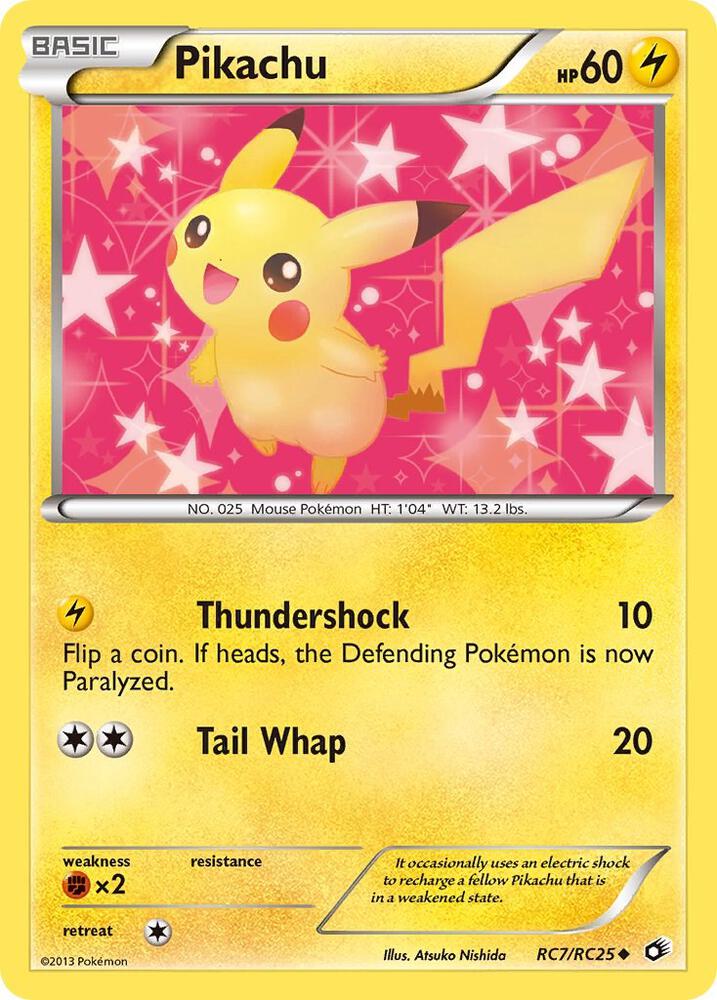 Pikachu RC7/RC25 card from Legendary Treasures: Radiant Collection