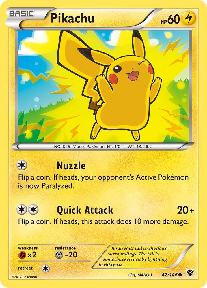 Pikachu 42/146 card from XY Base Set