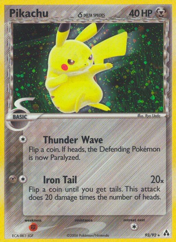 Pikachu (Delta Species) 93/92 card from Legend Maker