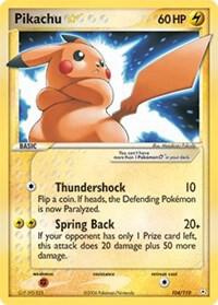 Pikachu Star 104/110 card from Holon Phantoms