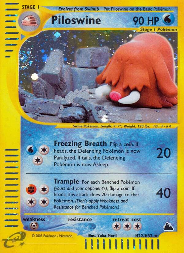 Piloswine (H22) H22/H32 card from Skyridge