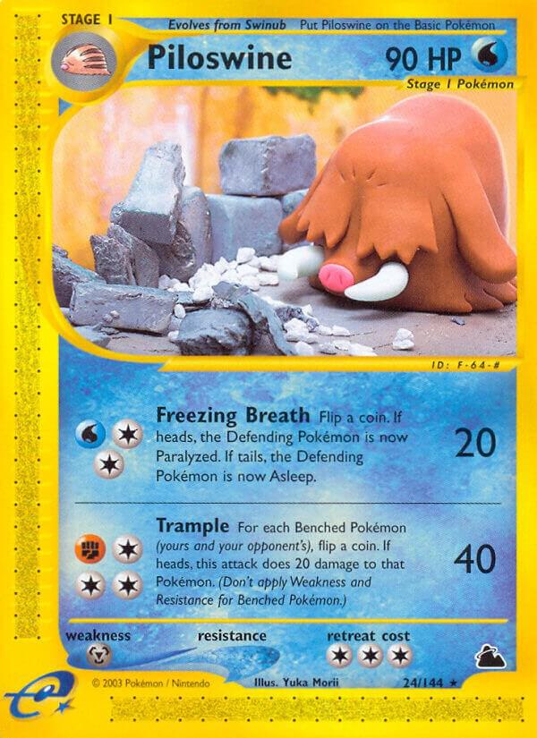 Piloswine (24) 024/144 card from Skyridge