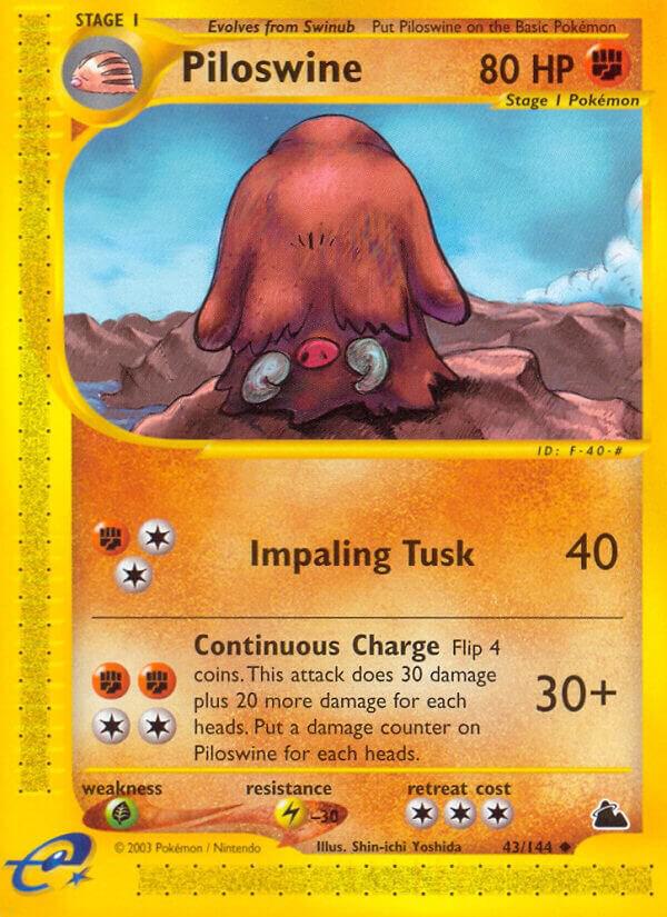 Piloswine (43) 043/144 card from Skyridge