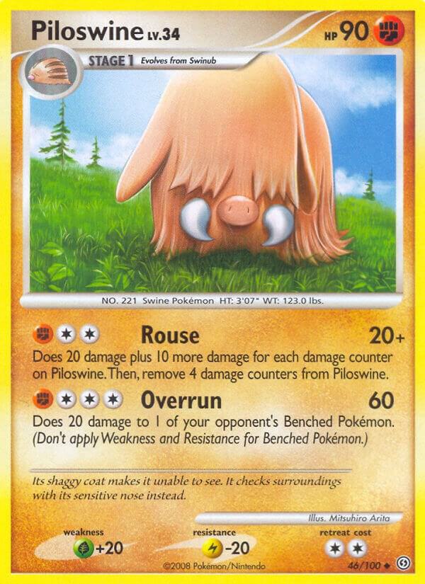 Piloswine 46/100 card from Stormfront