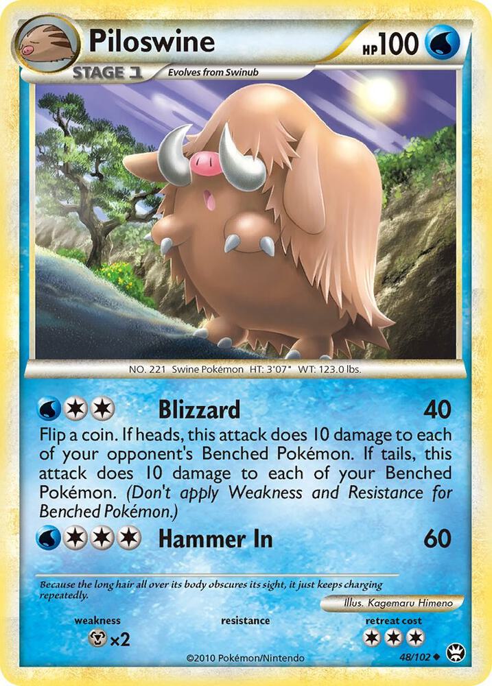 Piloswine 48/102 card from Triumphant
