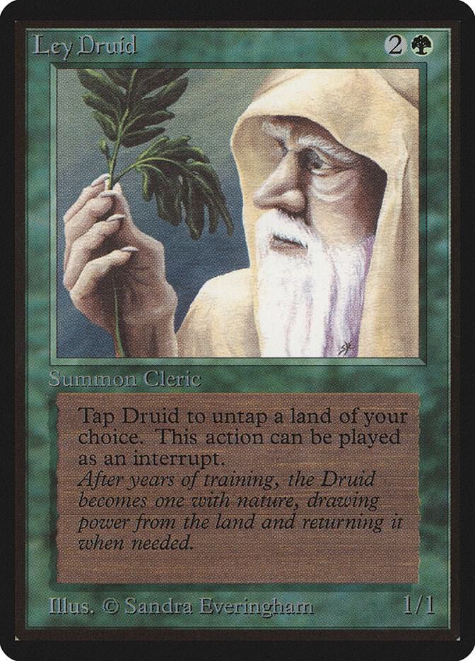 Ley Druid card from Beta Edition