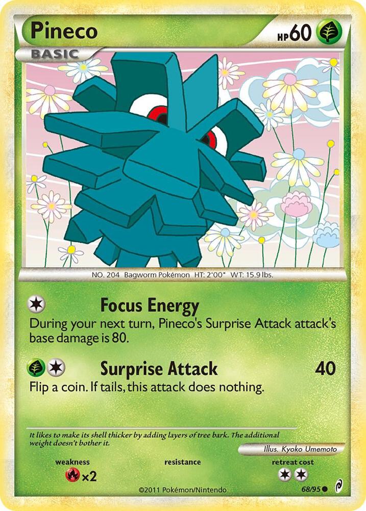 Pineco 68/95 card from Call of Legends