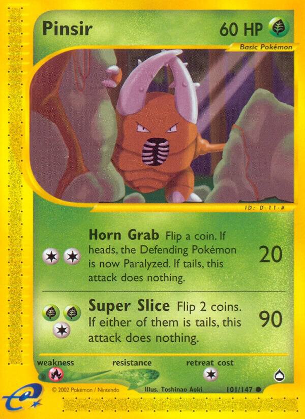 Pinsir 101/147 card from Aquapolis