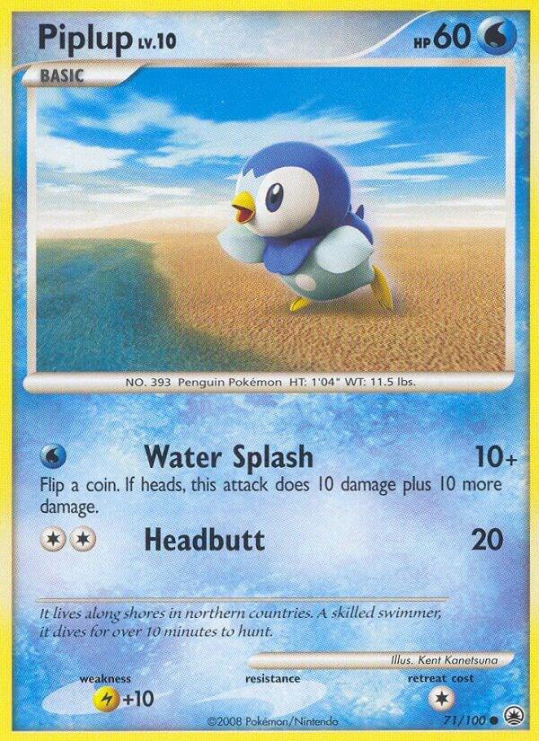 Piplup (71) 71/100 card from Majestic Dawn