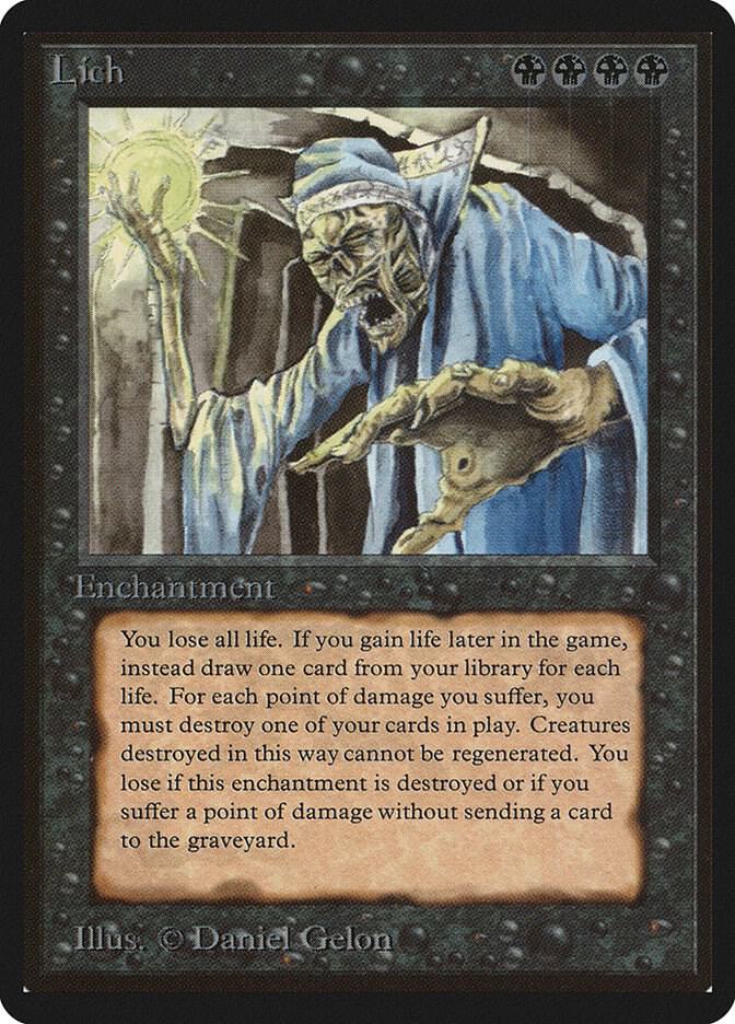 Lich card from Beta Edition