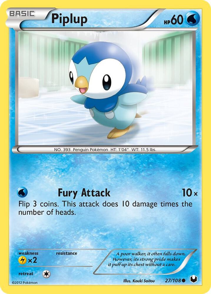 Piplup 27/108 card from Dark Explorers