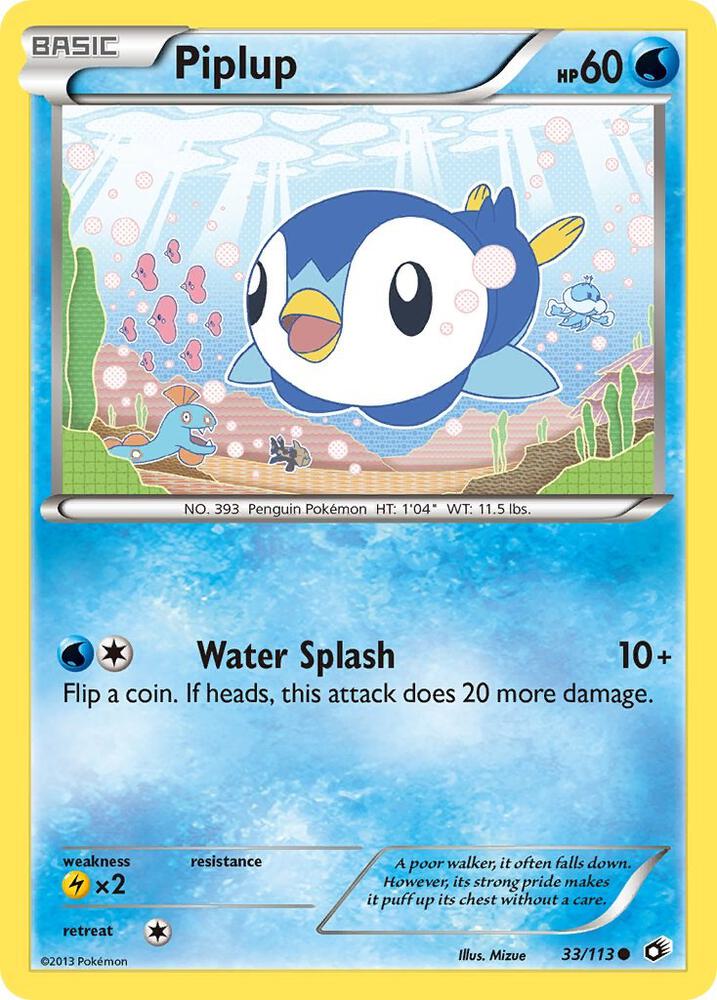 Piplup 33/113 card from Legendary Treasures