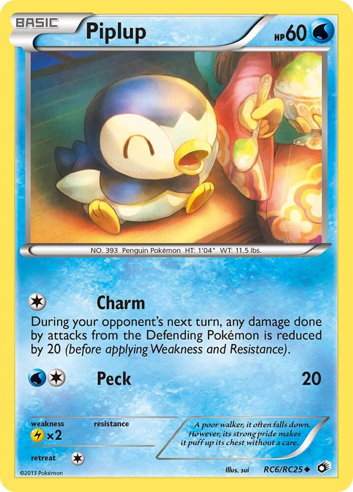 Piplup RC6/RC25 card from Legendary Treasures: Radiant Collection