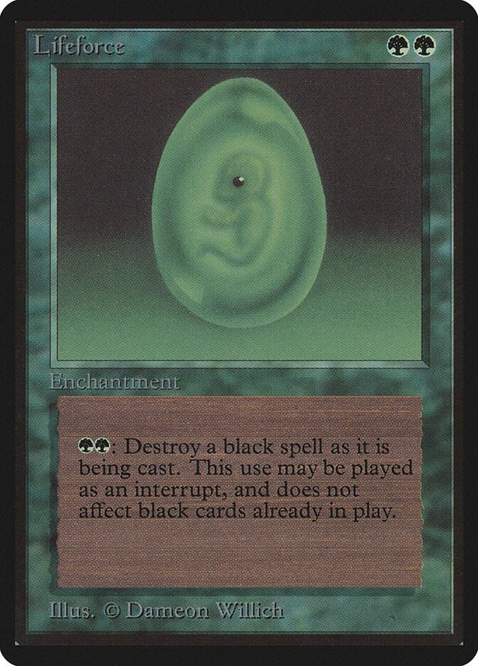 Lifeforce card from Beta Edition