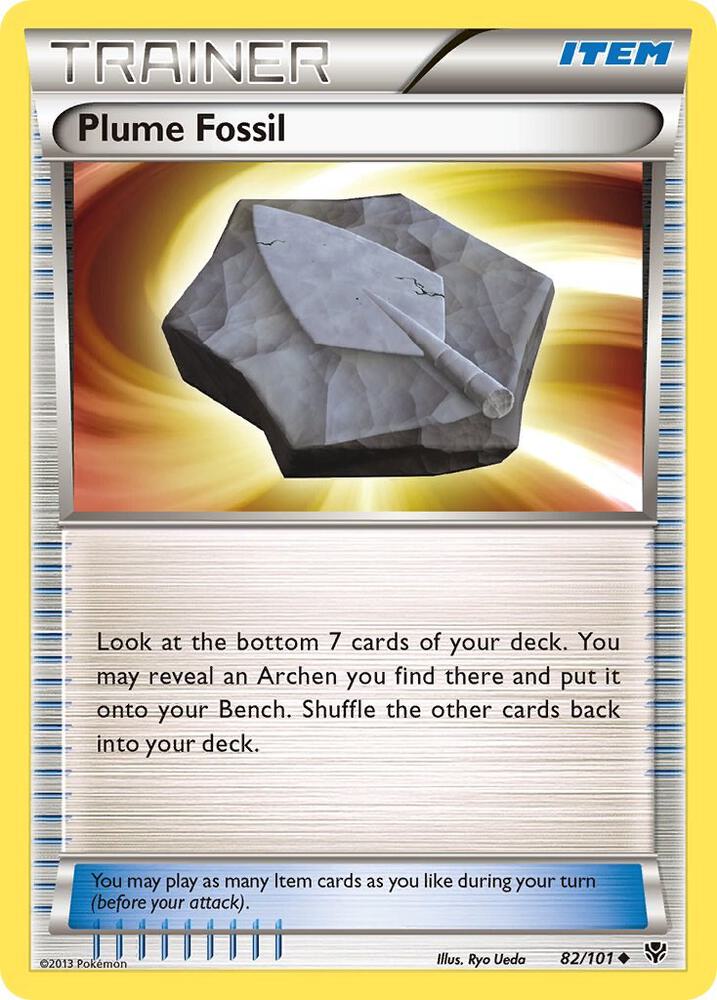 Plume Fossil 82/101 card from Plasma Blast