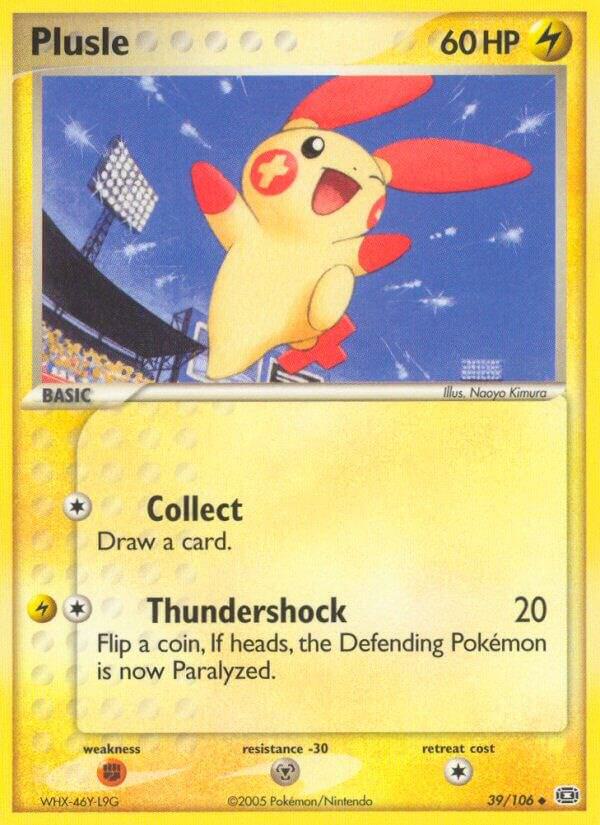 Plusle 39/106 card from Emerald
