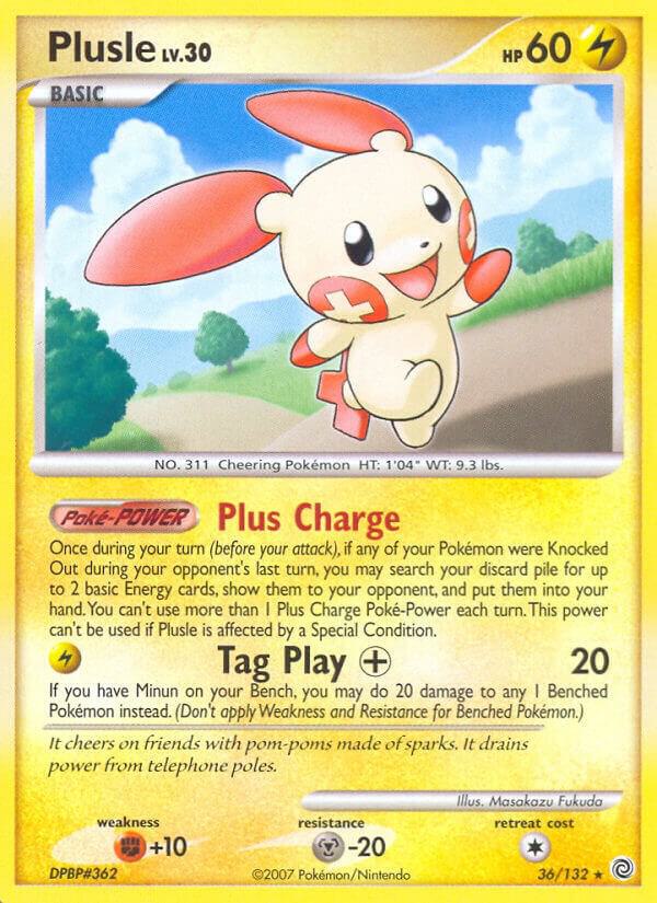 Plusle 36/132 card from Secret Wonders