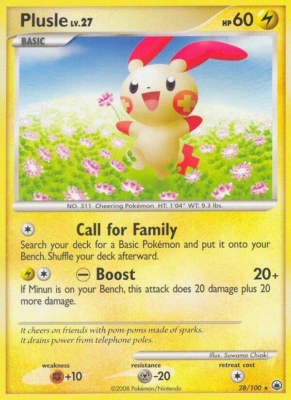 Plusle 28/100 card from Majestic Dawn