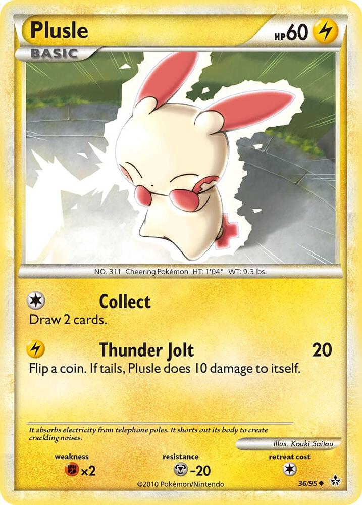 Plusle 36/95 card from Unleashed