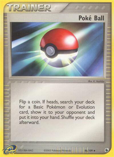 Poke Ball 86/109 card from Ruby and Sapphire