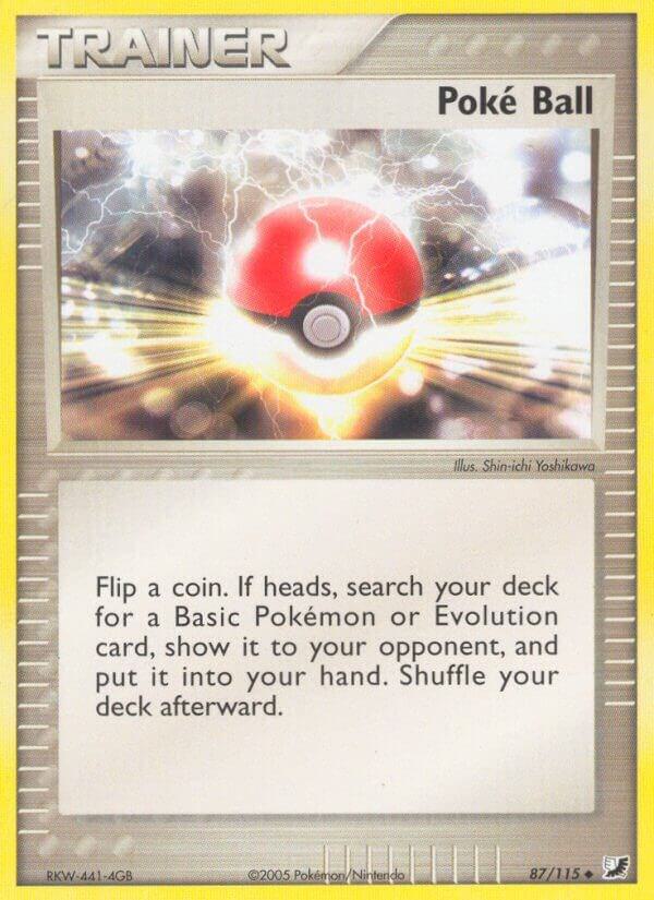 Poke Ball 87/115 card from Unseen Forces