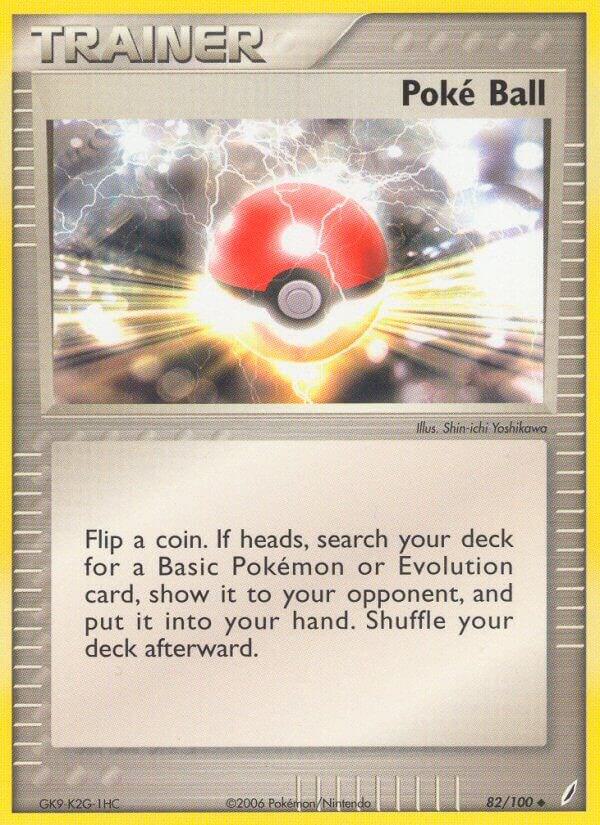 Poke Ball 82/100 card from Crystal Guardians
