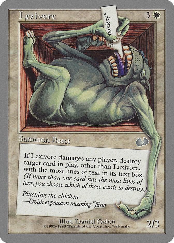 Lexivore 7 card from Unglued