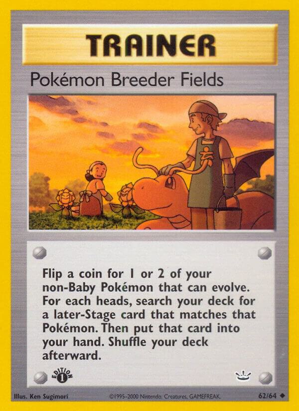Pokemon Breeder Fields 62/64 card from Neo Revelation