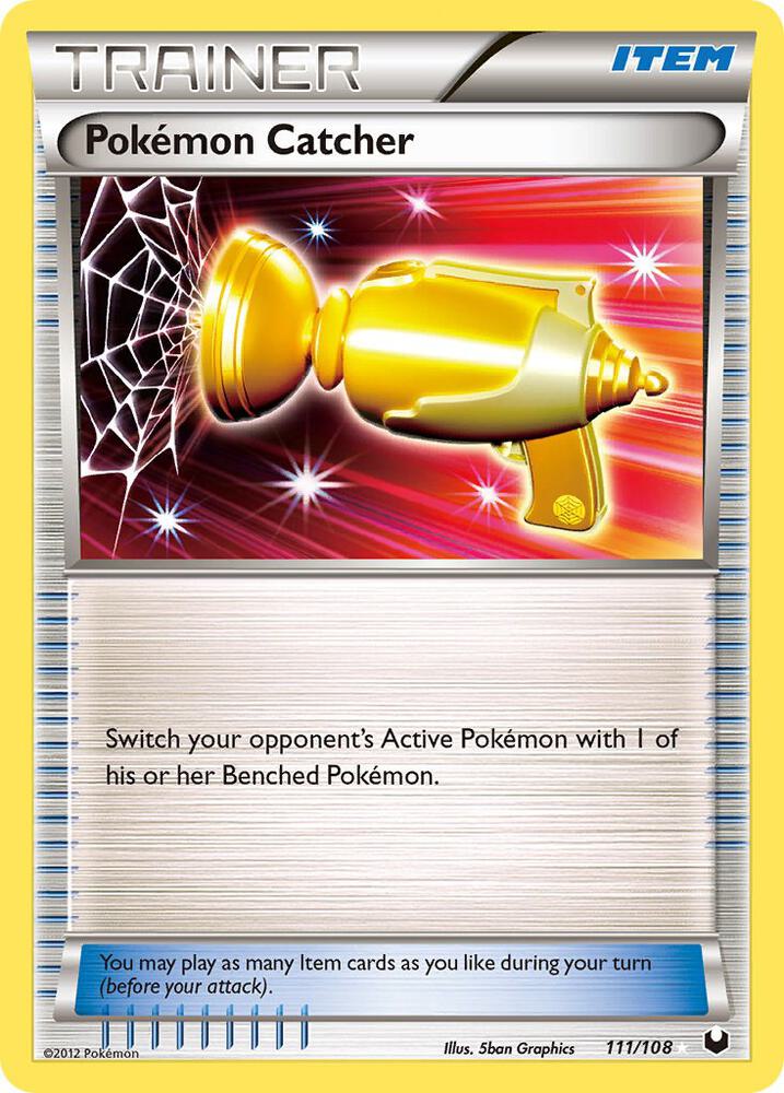 Pokemon Catcher (Gold) 111/108 card from Dark Explorers