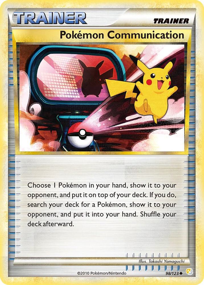 Pokemon Communication 98/123 card from HeartGold SoulSilver