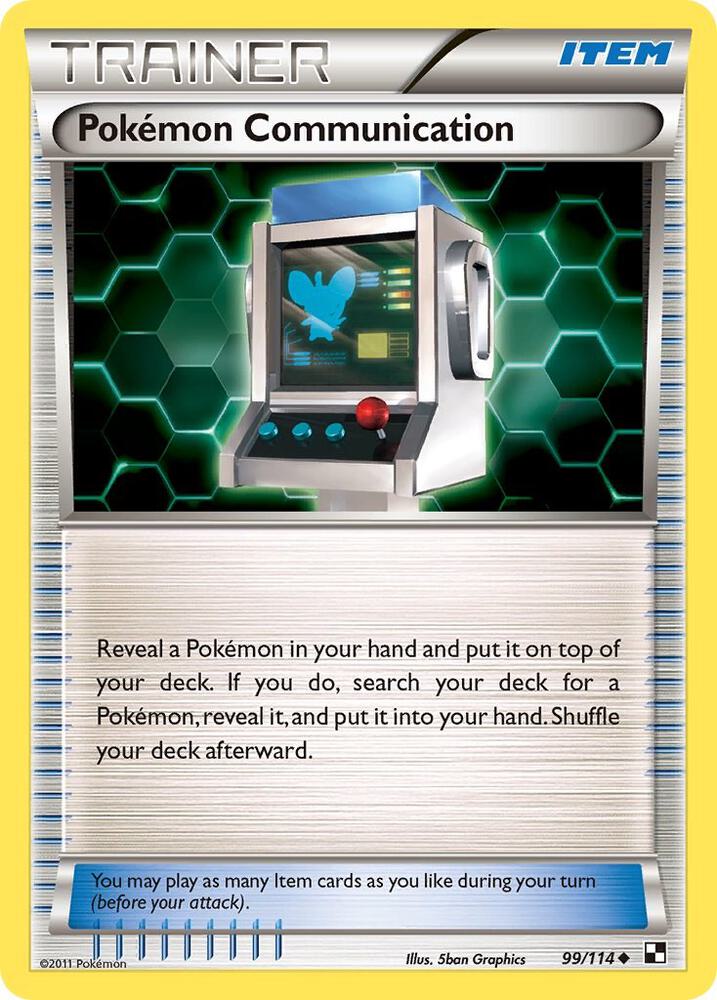 Pokemon Communication 99/114 card from Black and White