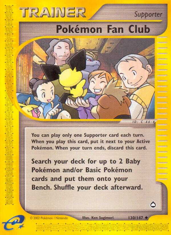 Pokemon Fan Club 130/147 card from Aquapolis