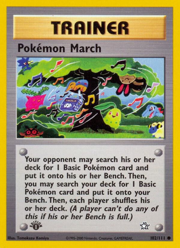 Pokemon March 102/111 card from Neo Genesis