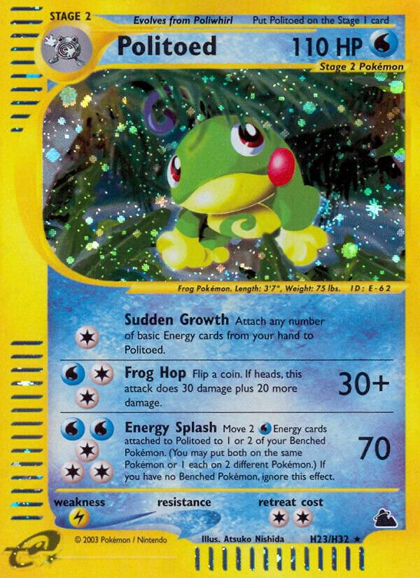 Politoed (H23) H23/H32 card from Skyridge