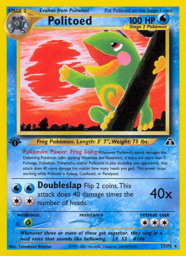 Politoed (27) 27/75 card from Neo Discovery
