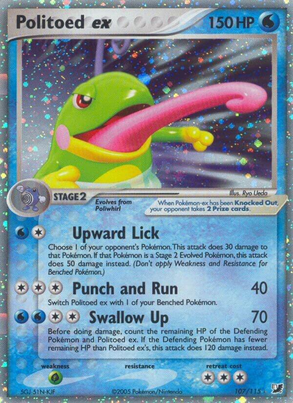 Politoed ex 107/115 card from Unseen Forces