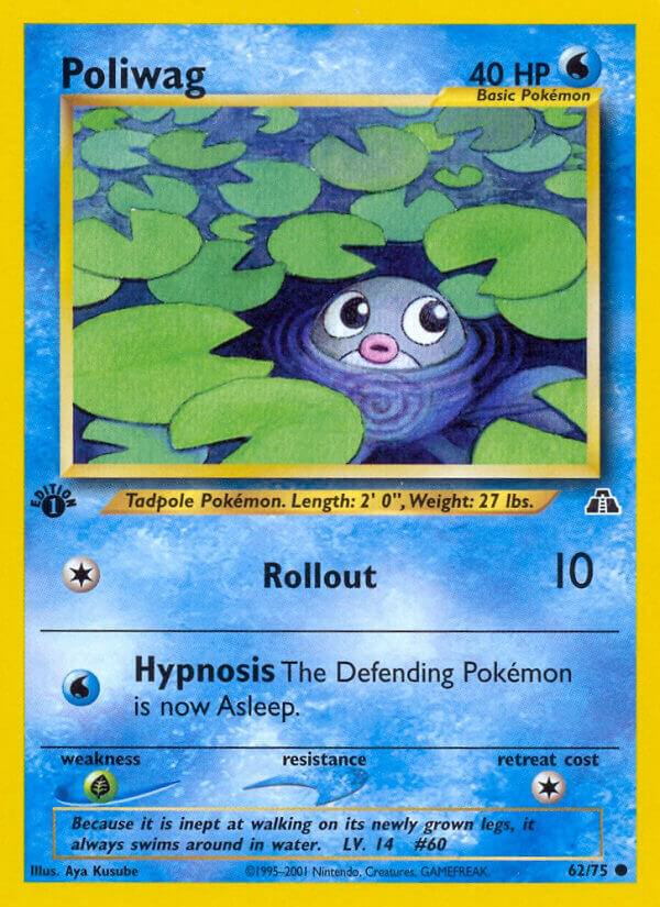 Poliwag 62/75 card from Neo Discovery