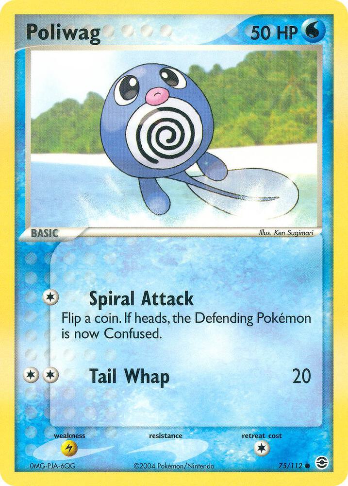 Poliwag 75/112 card from FireRed & LeafGreen
