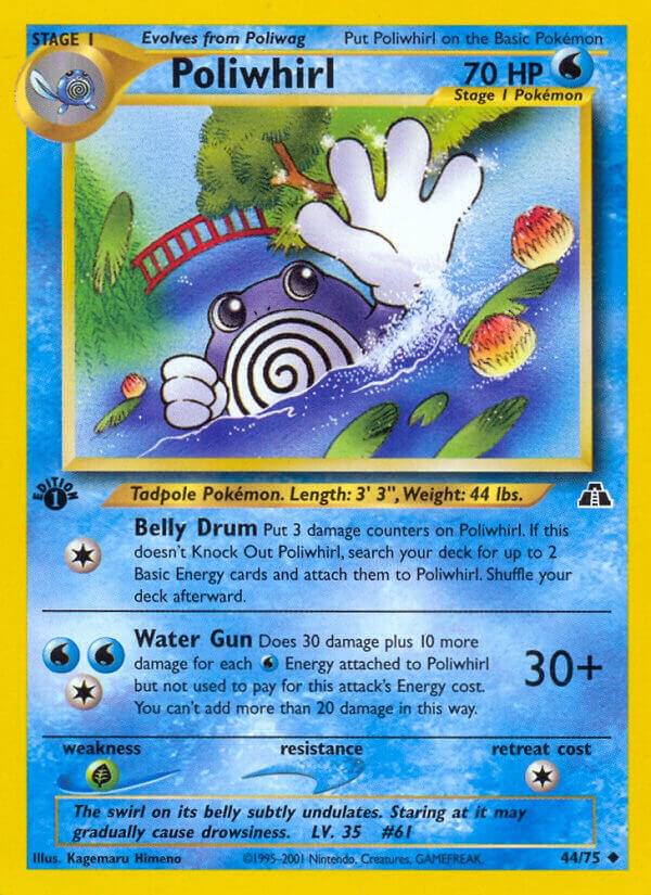 Poliwhirl 44/75 card from Neo Discovery