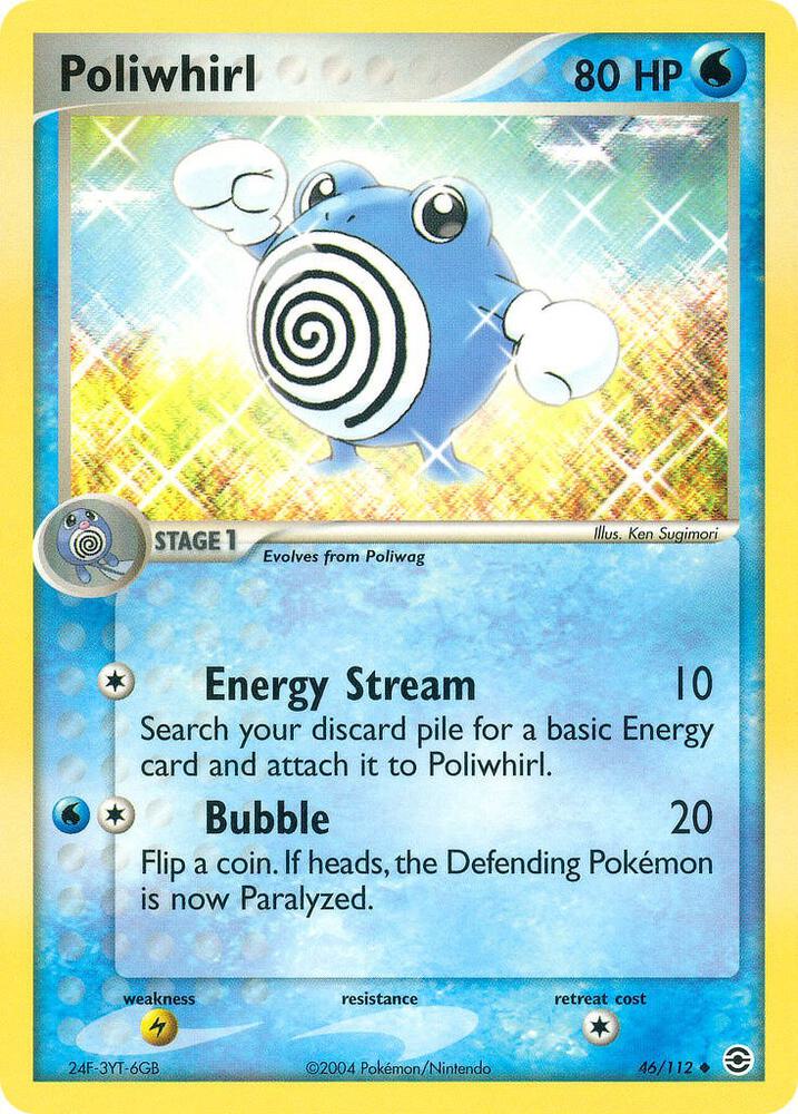 Poliwhirl 46/112 card from FireRed & LeafGreen