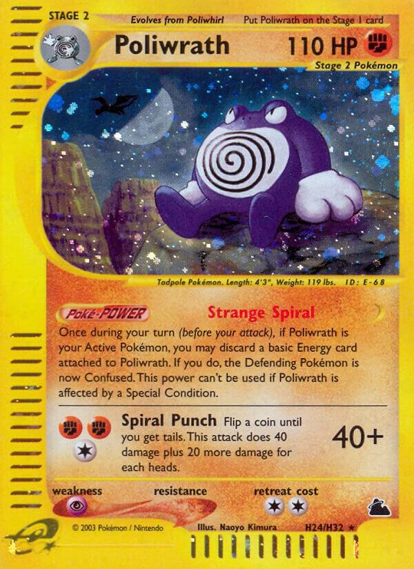 Poliwrath (H24) H24/H32 card from Skyridge