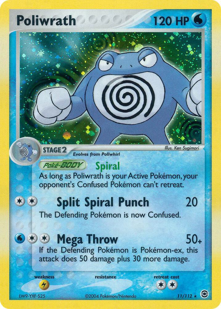 Poliwrath 11/112 card from FireRed & LeafGreen