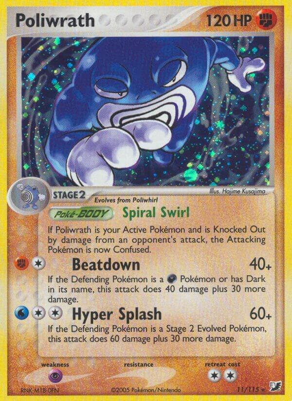 Poliwrath 11/115 card from Unseen Forces