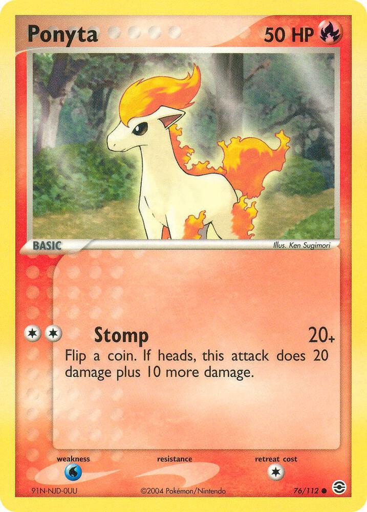 Ponyta 76/112 card from FireRed & LeafGreen