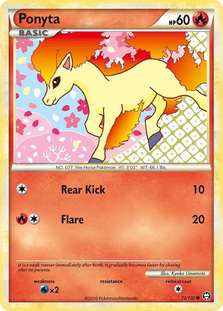 Ponyta 72/102 card from Triumphant