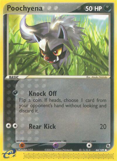 Poochyena 64/109 card from Ruby and Sapphire