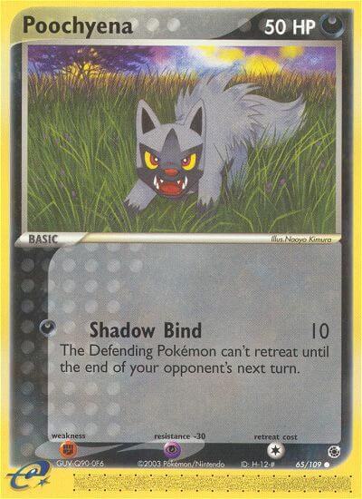 Poochyena 65/109 card from Ruby and Sapphire