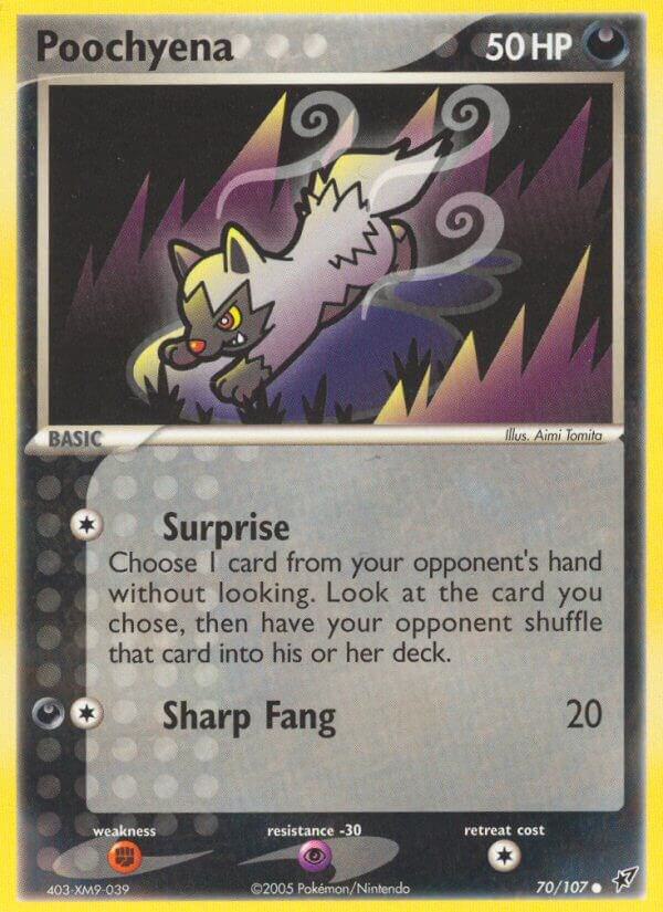 Poochyena 70/107 card from Deoxys