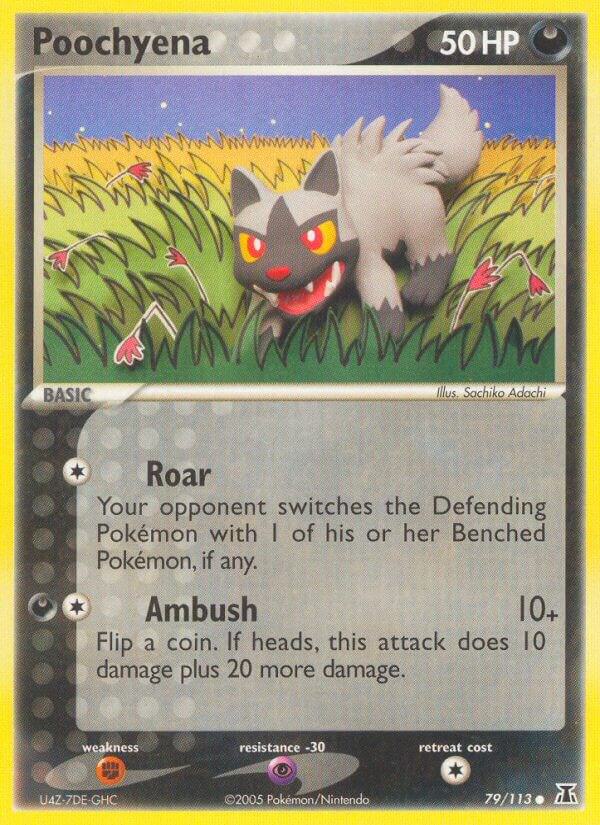 Poochyena 79/113 card from Delta Species
