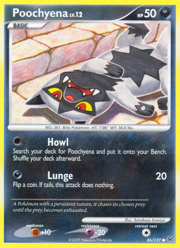Poochyena 86/127 card from Platinum